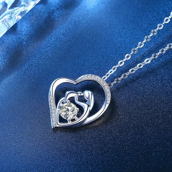 “Mother’s Love” 925 Diamond Necklace - Picture 2 of 10